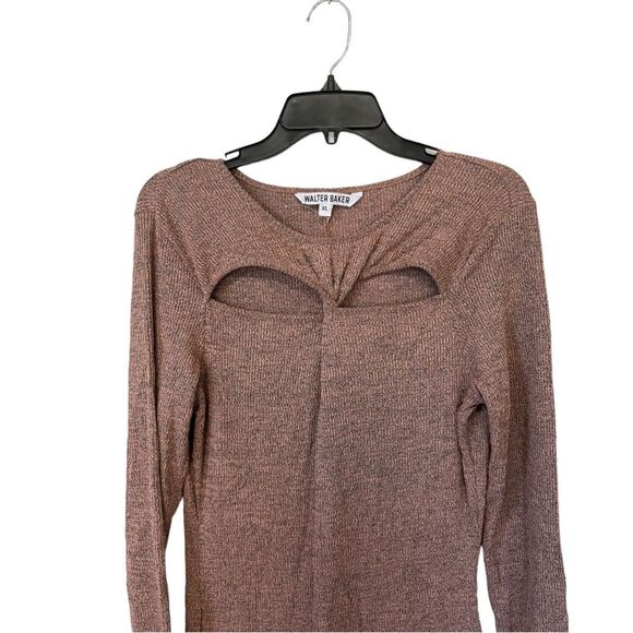 NWOT Walter Baker | Scoop Neck Knee Length Cut Out Long Sleeve Dress XL - Picture 5 of 8